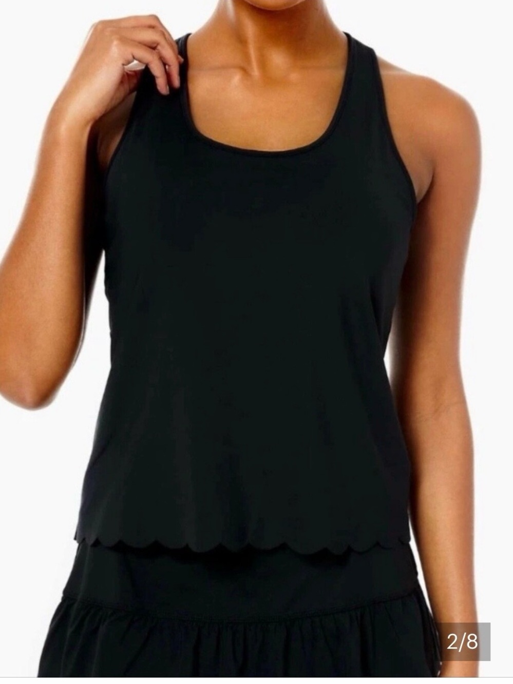 Lilly Pulitzer Claralee Scallop Bra T in Onyx size Women’s XL